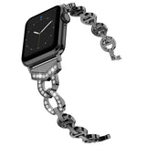 Diamond Stainless Steel strap For Apple Watch band 38mm 42mm 40mm 44mm Bracelet woman watchband for iWatch Series 4 3 2 1 belt