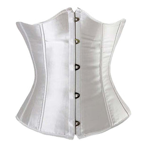 Sexy Solid Corset Waist Shapers Everyday Waist Cinchers Slimming Shapewear Lace Up Satin Underbust Corsets S-6XL