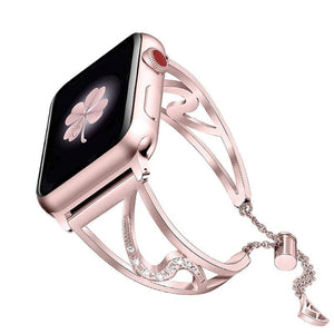 New Diamond watch strap For Apple Watch 38mm 40mm 42mm 44mm Bracelet Women Stainless Steel strap for iwatch Bands Series 5/4/3/2