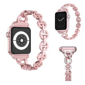 Diamond Stainless Steel strap For Apple Watch band 38mm 42mm 40mm 44mm Bracelet woman watchband for iWatch Series 4 3 2 1 belt