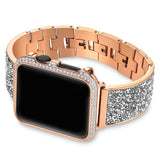 Luxury Diamond Case+strap For Apple Watch band 44mm 40mm 38mm 42mm cover iWatch Series 5 4 3 2 1 Stainless Steel bracelet women
