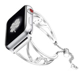 New Diamond watch strap For Apple Watch 38mm 40mm 42mm 44mm Bracelet Women Stainless Steel strap for iwatch Bands Series 5/4/3/2