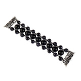 Flexible Cord Pearl Agate Strap for Apple Watch Series 4 3 2 1 Band for iWatch Watchband Wrist Band Woman Fashion Bracelet