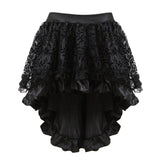 Sexy Brocade Corset with Skirt Straps Lace-up Jacquard Overbust Corset Dress Body Shaper Waist Cincher Bustier Dance Dress