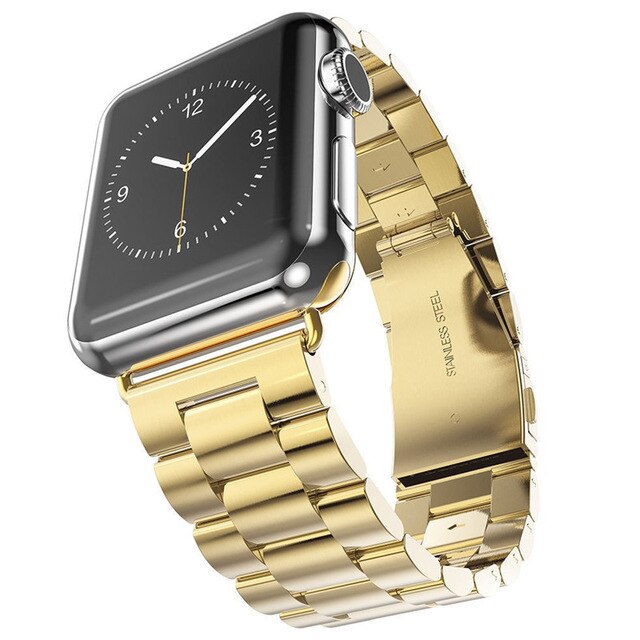 Stainless Steel Strap Wrist Band Replacement Durable Folding Metal Clasp for Apple Watch 44mm 40mm series 5 4 3 iwatch 38mm 42mm