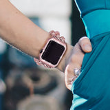 Metal Diamond Case+ band For Apple Watch Series 4 3 2 1 Bracelet Women Replacement watch strap for iWatch 38mm 42mm 40mm 44mm