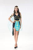 5 Pcs Deluxe Sexy Ancient Egyptian Costumes Pharaoh Empress Cleopatra Queen Halloween Cosplay Clothing for Girl's Fancy Dress