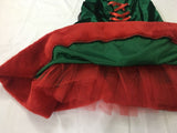New Arrival Ladies Santa Claus Costume Deluxe Christmas Xmas Outfit Green Holiday Elf Christmas Costume Sweet Dress