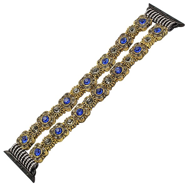 Luxury Agate Bead Watchband for iWatch Apple Watch 38mm 42mm Series 1 2 3 Women Band Flexible Strap Wrist Bracelet with Adapters