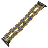 Luxury Agate Bead Watchband for iWatch Apple Watch 38mm 42mm Series 1 2 3 Women Band Flexible Strap Wrist Bracelet with Adapters