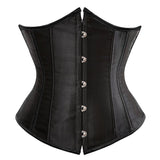 Sexy Solid Corset Waist Shapers Everyday Waist Cinchers Slimming Shapewear Lace Up Satin Underbust Corsets S-6XL