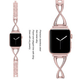 Women Watch band for Apple Watch Bands 38mm/42mm/40mm/44mm diamond Stainless Steel Strap for iwatch series 5 4 3 2 1 Bracelet