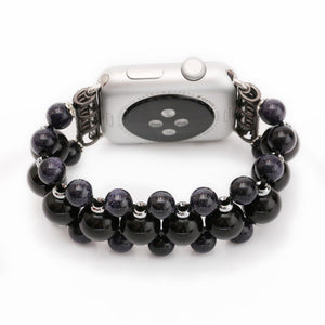 Flexible Cord Pearl Agate Strap for Apple Watch Series 4 3 2 1 Band for iWatch Watchband Wrist Band Woman Fashion Bracelet