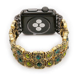 Natural Agate Stretch Bracelet for Apple Watch Band Women's Fashion Jewelry Gem Beads Wrist Strap for iWatch Series 4 3 2 1