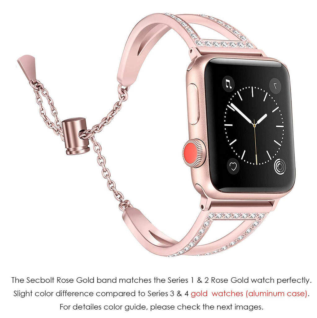 Diamond watch Bands For Apple Watch 38mm 42mm 40mm 44mm iwatch band Series 5 4 3 2 1 Stainless Steel strap Women Bracelet