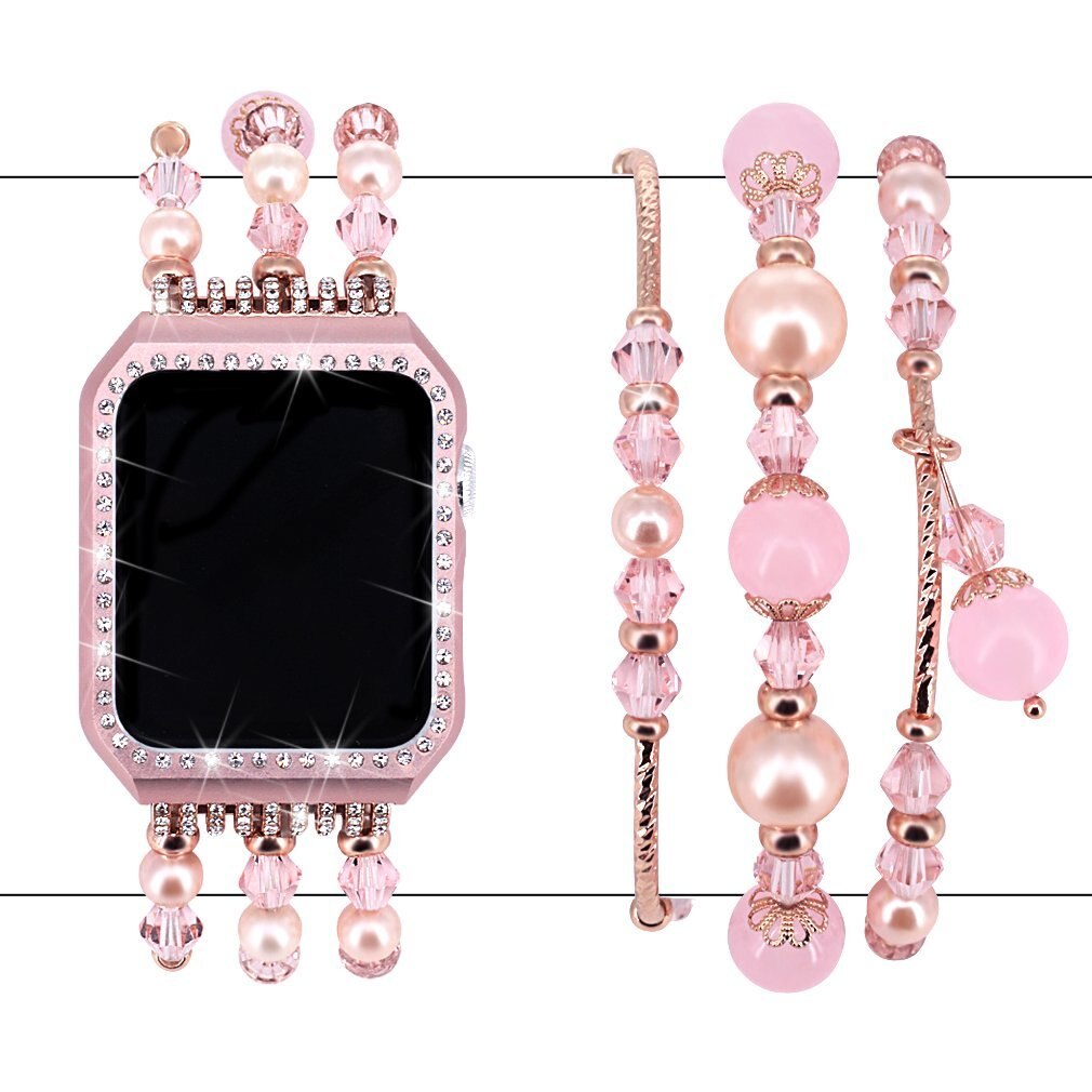 Metal Diamond Case+ band For Apple Watch Series 4 3 2 1 Bracelet Women Replacement watch strap for iWatch 38mm 42mm 40mm 44mm