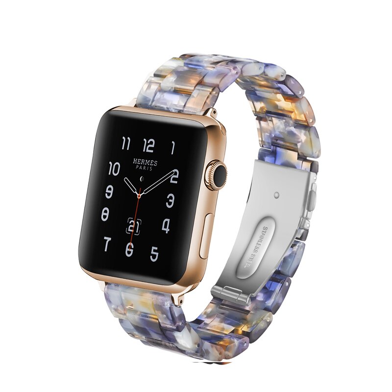 Resin strap for apple watch band 42mm 38mm 40mm 44mm correa pulseira watch band for iwatch Bracelet series 5 4 3 2 1 watchband