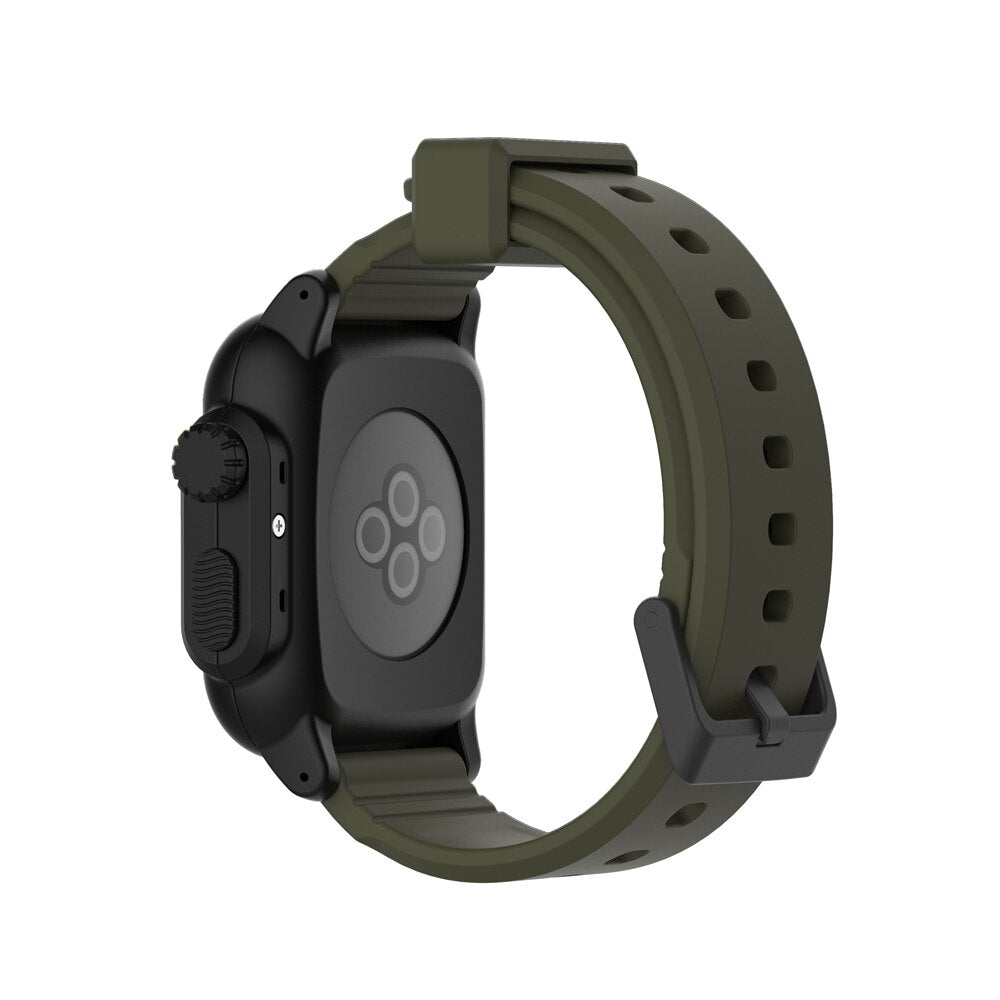 Waterproof Shock Proof Impact Resistant case for Apple Watch series 3 2 Soft Silicone band for iwatch band 42mm accessories