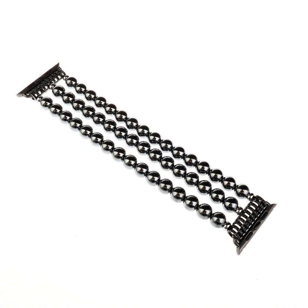 Flexible Cord Pearl Agate Strap for Apple Watch Series 4 3 2 1 Band for iWatch Watchband Wrist Band Woman Fashion Bracelet