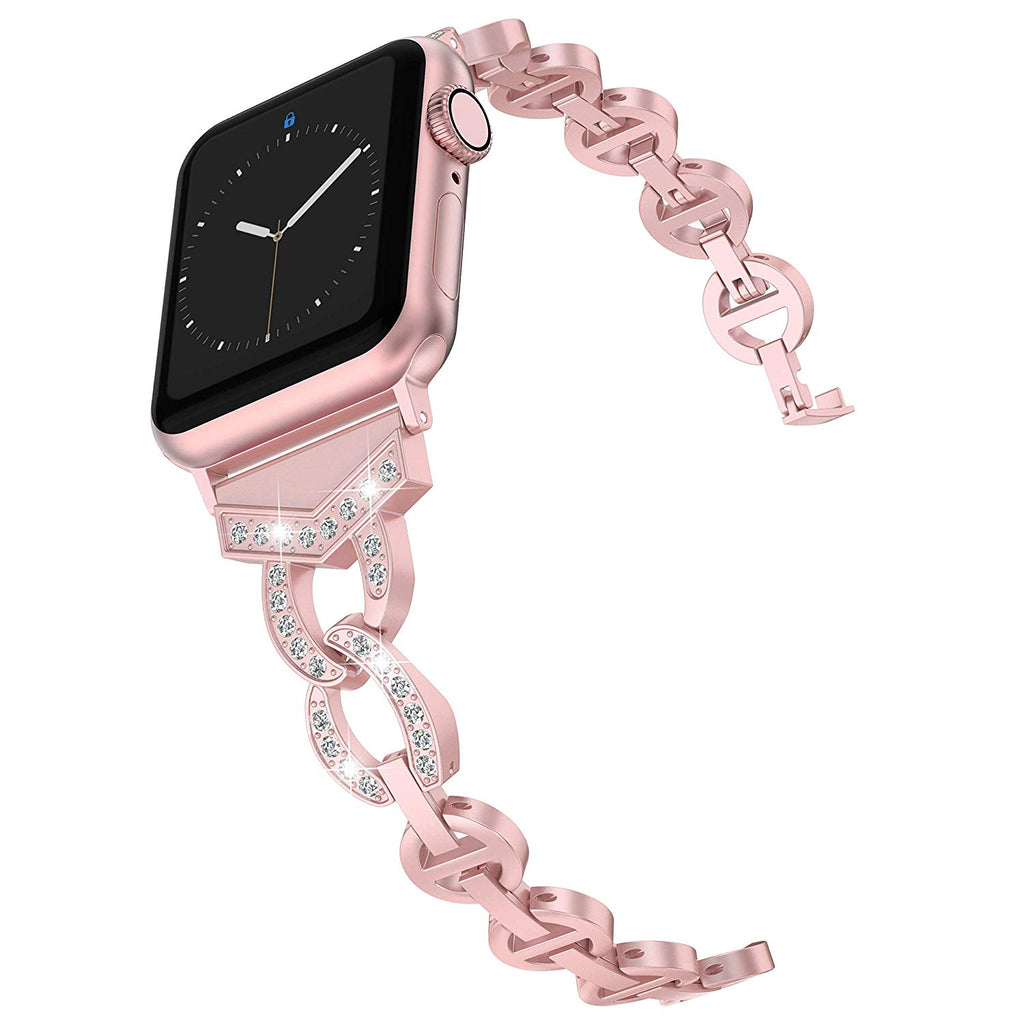 Diamond Stainless Steel strap For Apple Watch band 38mm 42mm 40mm 44mm Bracelet woman watchband for iWatch Series 4 3 2 1 belt