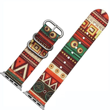 New Bohemian Nylon Band For Apple Watch 38mm 40mm 42mm 44mm Nylon Strap Apple iWatch Band Series 3 4 5 6 Sports National Pattern