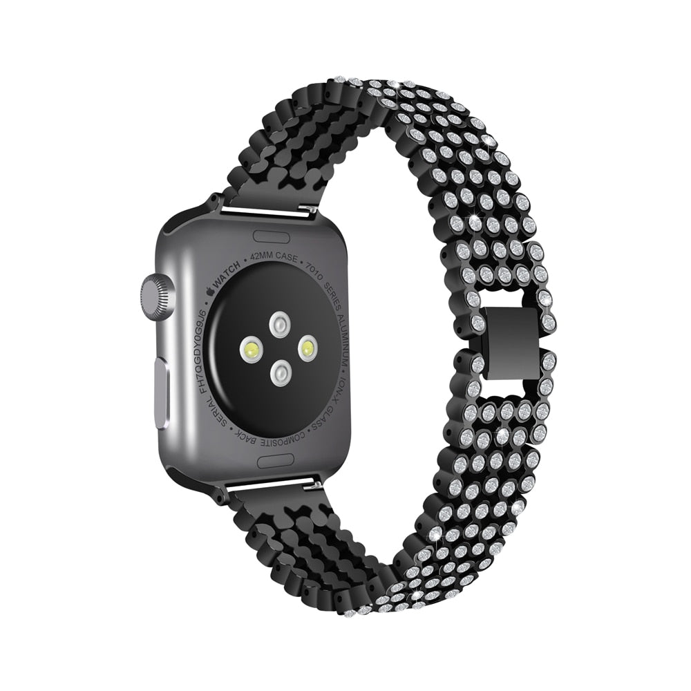 Diamond Strap For Apple Watch band 44mm 40mm 42mm 38mm Luxury watchband Stylish Crystal belt bracelet iWatch series 3 4 5 se 6