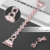 Diamond Stainless Steel strap For Apple Watch band 38mm 42mm 40mm 44mm Bracelet woman watchband for iWatch Series 4 3 2 1 belt