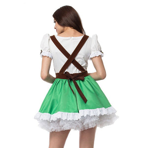 Adult Women Oktoberfest Beer Girl Maid Costume Bavarian German Wench Dirndl Fancy Dress