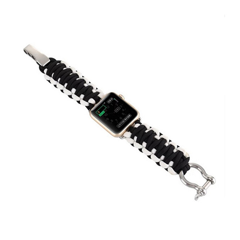 Nylon strap For Apple watch band 44mm 40mm 45mm 41mm 42mm 38mm Outdoors Sport Survival Rope Bracelet iWatch series 3 4 5 se 6 7