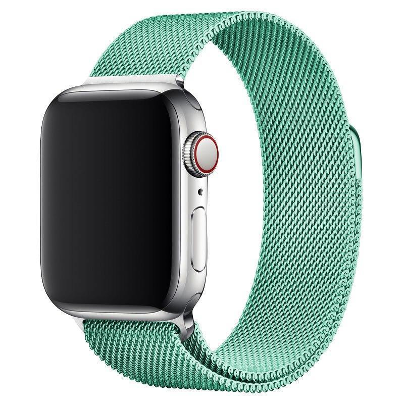Teal Green Milanese Apple Watch Band