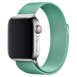 Teal Green Milanese Apple Watch Band