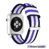 Nylon strap for Apple watch band 44mm 40mm iWatch band 42mm 38mm Stripe belt watchband bracelet apple watch series 3 4 5 se 6