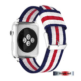 Nylon strap for Apple watch band 44mm 40mm iWatch band 42mm 38mm Stripe belt watchband bracelet apple watch series 3 4 5 se 6