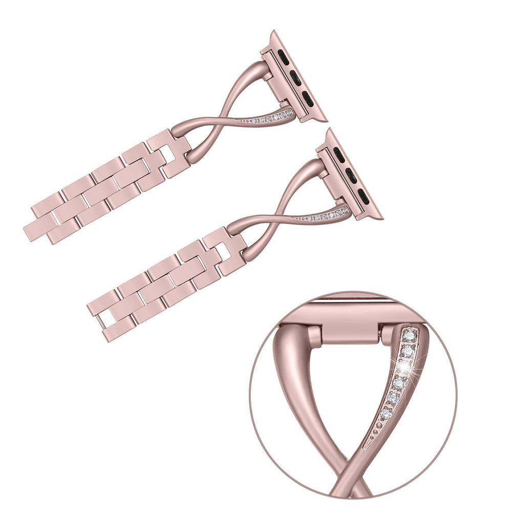 Women Watch band for Apple Watch Bands 38mm/42mm/40mm/44mm diamond Stainless Steel Strap for iwatch series 5 4 3 2 1 Bracelet