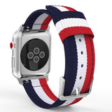 Nylon strap for Apple watch band 44mm 40mm iWatch band 42mm 38mm Stripe belt watchband bracelet apple watch series 3 4 5 se 6