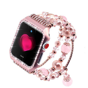 Metal Diamond Case+ band For Apple Watch Series 4 3 2 1 Bracelet Women Replacement watch strap for iWatch 38mm 42mm 40mm 44mm