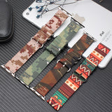 New Bohemian Nylon Band For Apple Watch 38mm 40mm 42mm 44mm Nylon Strap Apple iWatch Band Series 3 4 5 6 Sports National Pattern