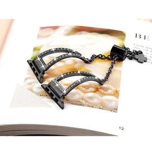 Bling bracelet For Apple Watch band 40mm 44mm 38mm 42mm Ladies Diamond stainless steel metal belt iWatch series 3 4 se 6 strap