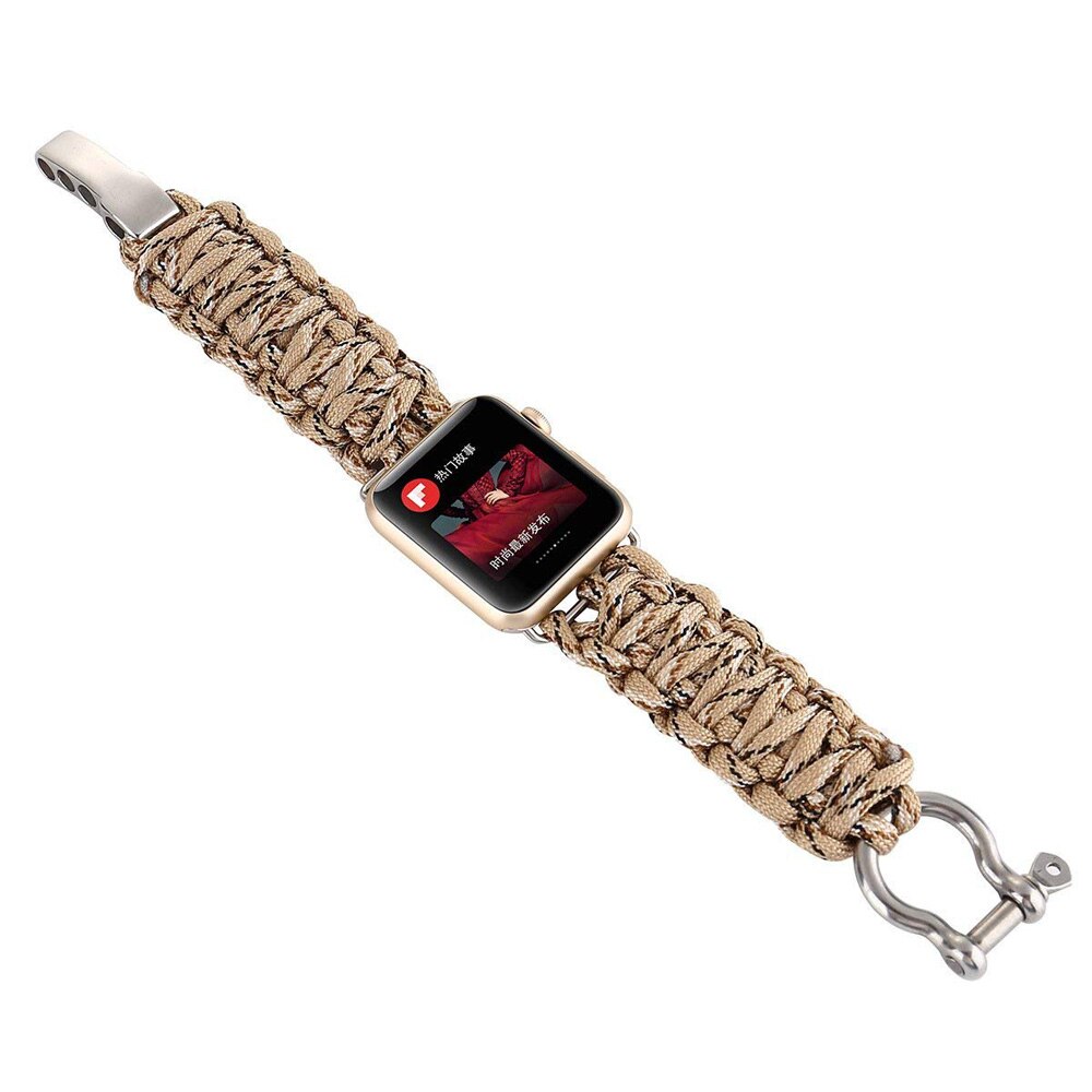 Nylon strap For Apple watch band 44mm 40mm 45mm 41mm 42mm 38mm Outdoors Sport Survival Rope Bracelet iWatch series 3 4 5 se 6 7