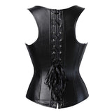 Steampunk Black Body Corset Steel Boned Lace up Overbust Corset Women Waist Corsets and Bustiers Costumes Plus Size S-6XL Top