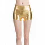 Shiny Club Hot Pants Mini Shorts Metallic Booty Shorts Liquid Wet Look Dance Bottoms Dancing Raves Festivals Costumes