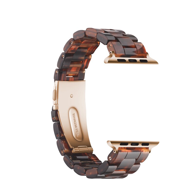 Resin strap for apple watch band 42mm 38mm 40mm 44mm correa pulseira watch band for iwatch Bracelet series 5 4 3 2 1 watchband