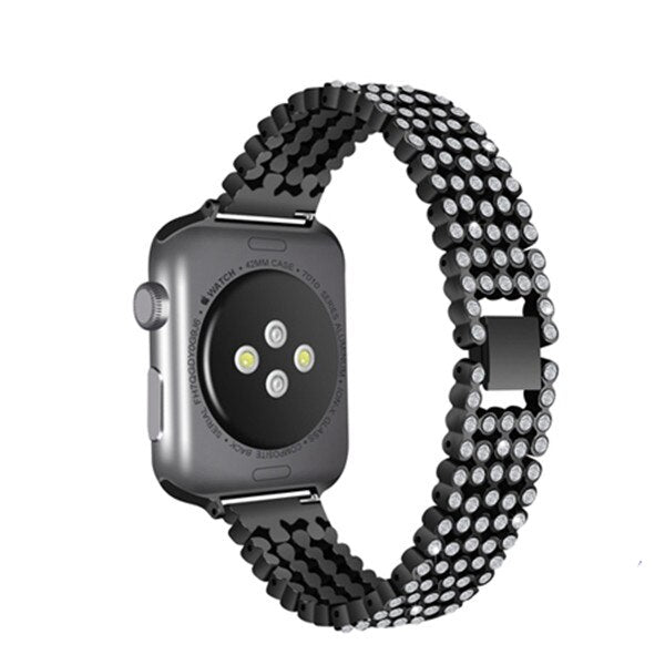 Diamond Strap For Apple Watch band 44mm 40mm 42mm 38mm Luxury watchband Stylish Crystal belt bracelet iWatch series 3 4 5 se 6
