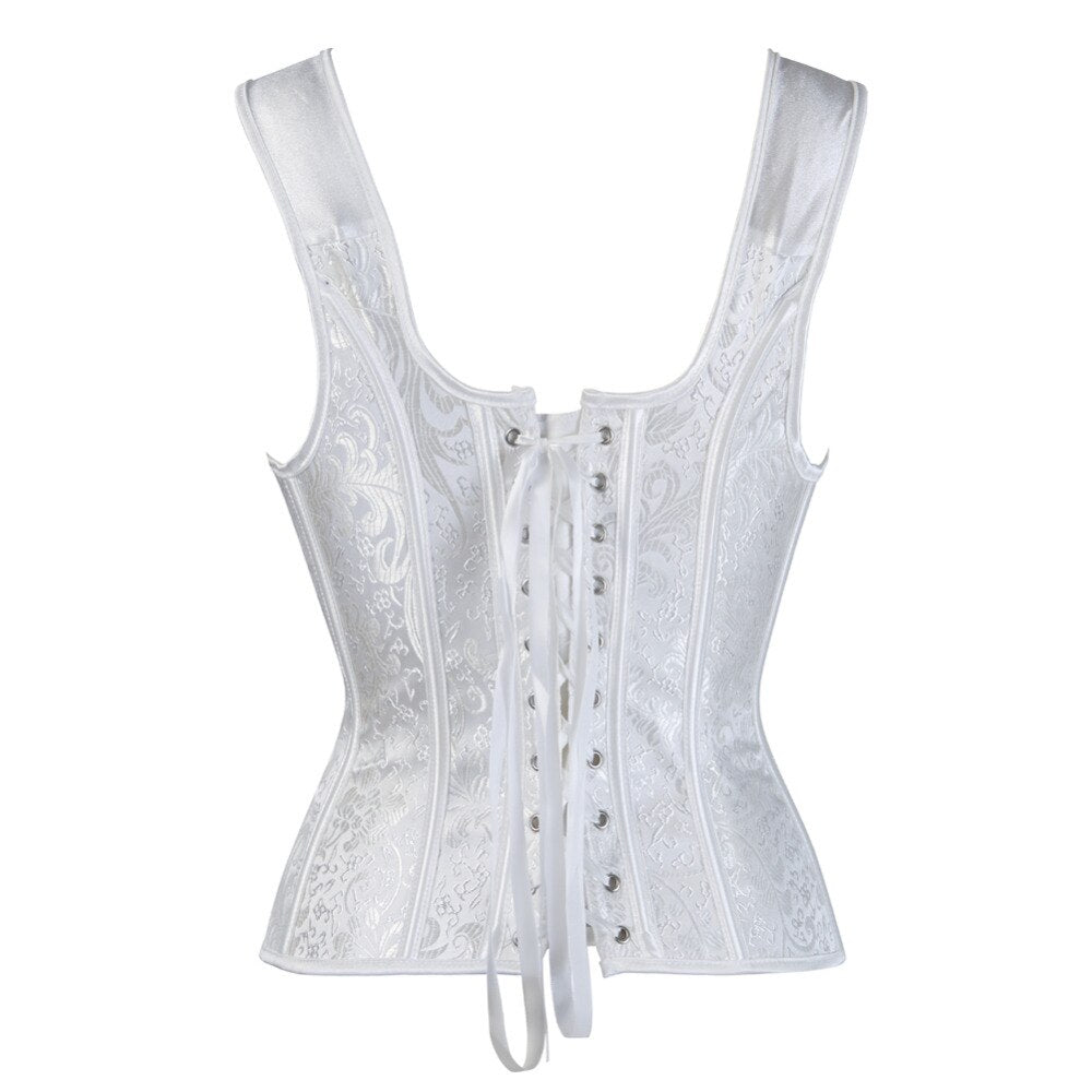 Plus Size S-6XL Steampunk Corset Gothic Clothing Sexy Jacquard Zipper Side Overbust Corsets And Bustiers