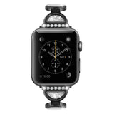 Diamond Band Strap For Apple Watch Iwatch 4 3 2 1 Band 42mm 44mm Stainless Steel Replace Strap For Band 38 40mm Woman Bracelet
