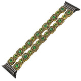 Luxury Agate Bead Watchband for iWatch Apple Watch 38mm 42mm Series 1 2 3 Women Band Flexible Strap Wrist Bracelet with Adapters