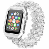 DAHASE Jewel Beads Metal Chain Bracelet for Apple Watch Band 38/42mm Bling Diamond Cover for iWatch Series 1/2/3 Wrist Strap
