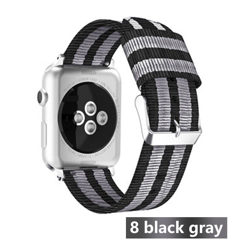 Nylon strap For Apple Watch 5 4 band 44mm/42mm iwatch 3 band 40mm/38m pulseira woven canvas wrist bracelet belt watch Accessories