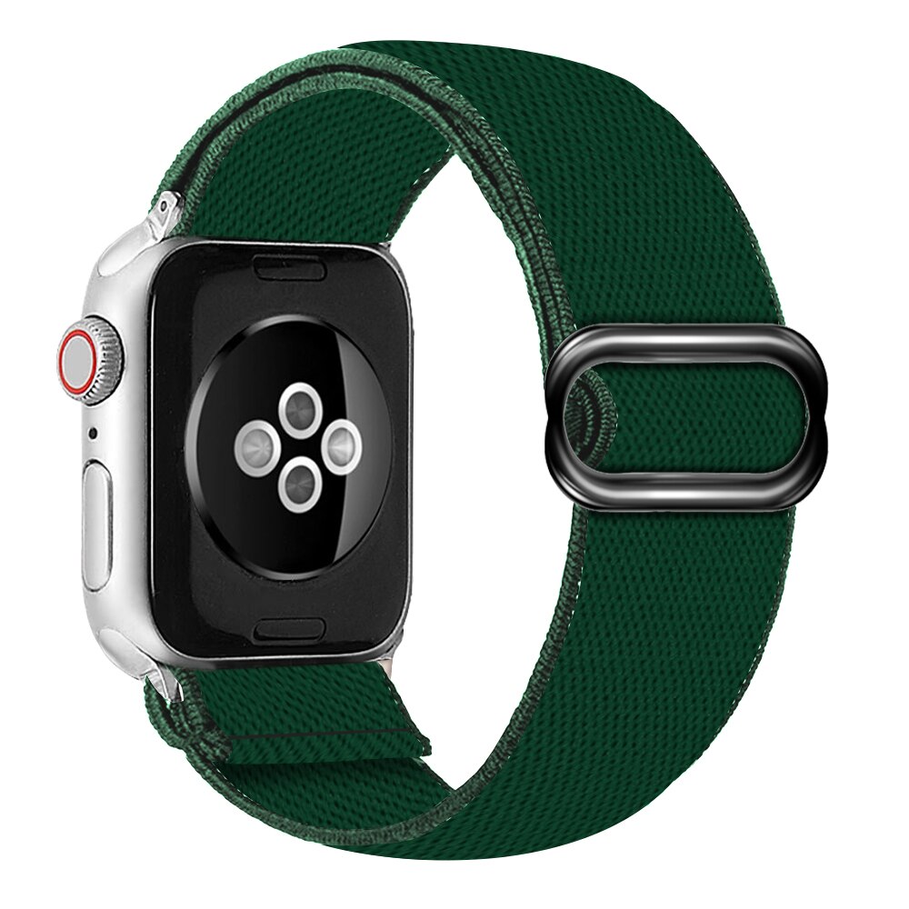 Soft and comfortable nylon Loop elastic buckle Apple watch band 38mm 42mm Series 6 SE 543 2 1 For iWatch Strap Nylon braid 44mm
