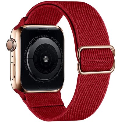 Adjustable Elastic Nylon solo Loop Strap for Apple watch band 44mm 40mm 38mm 42mm Scrunchie bracelet iWatch series 3 4 5 6 se